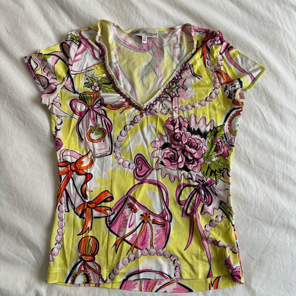 vintage Blumarine rhinestone top